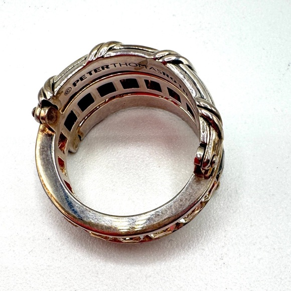 PETER THOMAS ROTH White Topaz,Black Spinel
Reversible Ring in Sterling Silver - Picture 6 of 11